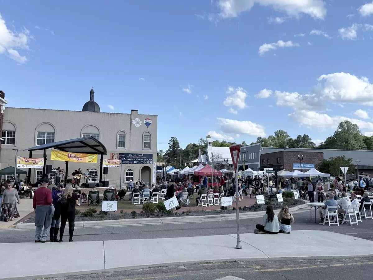 Street closure event with vendors