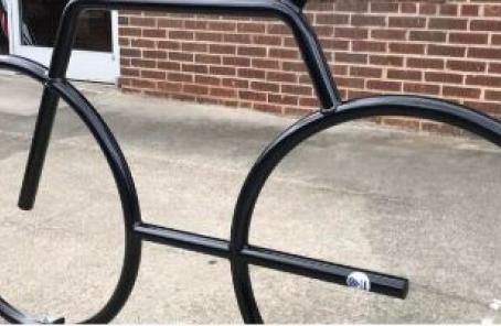   Bicycle shape in metal