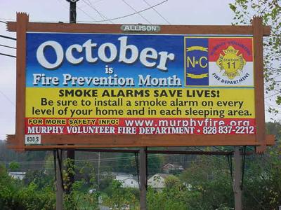 Fire Prevention Month billboard