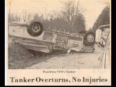 Overturned Tanker - no injuries