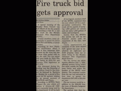 Fire Truck bid gets approval