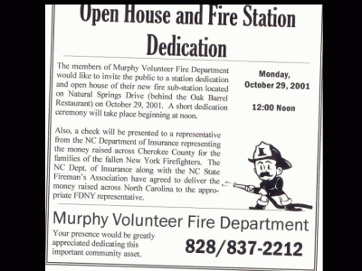Open House and Fire Station Dedication