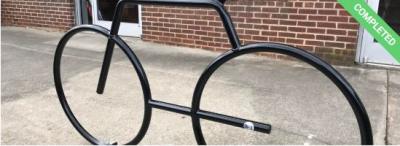 Bicycle shape in metal